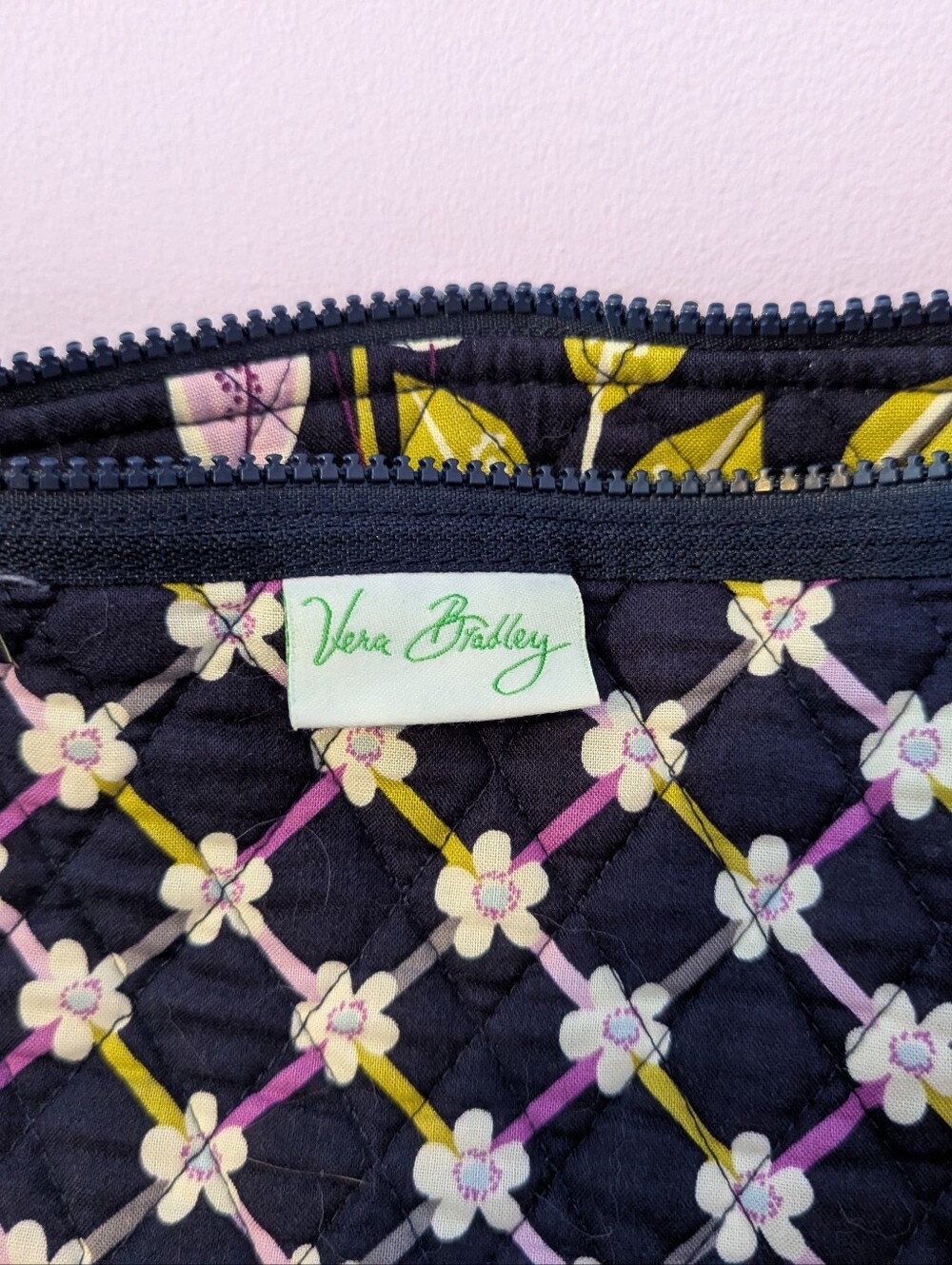 Vera Bradley Large Duffel Tote Floral Nightingale Purple Quilted Bag - Picture 9 of 10